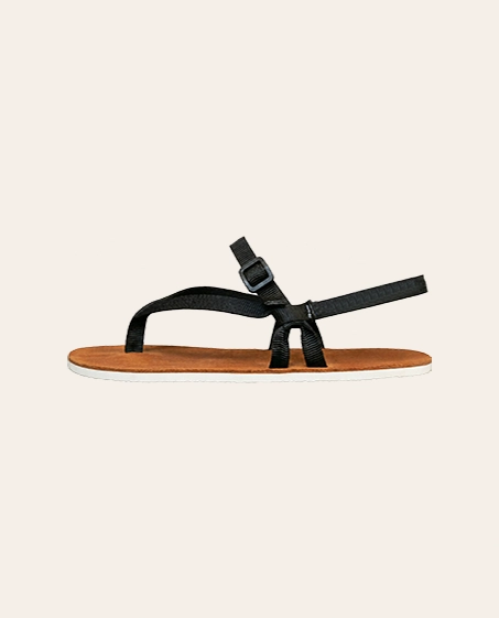Sandale minimaliste ultra légères Françaises vue coté extérieur.